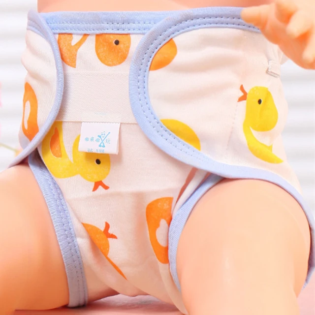 Kids Nappies Reusable Diaper Cover Adjustable Children cute Cartoon pattern Nappy Changing Baby Cotton Cloth Diaper 0-2 Year Old - Image 3