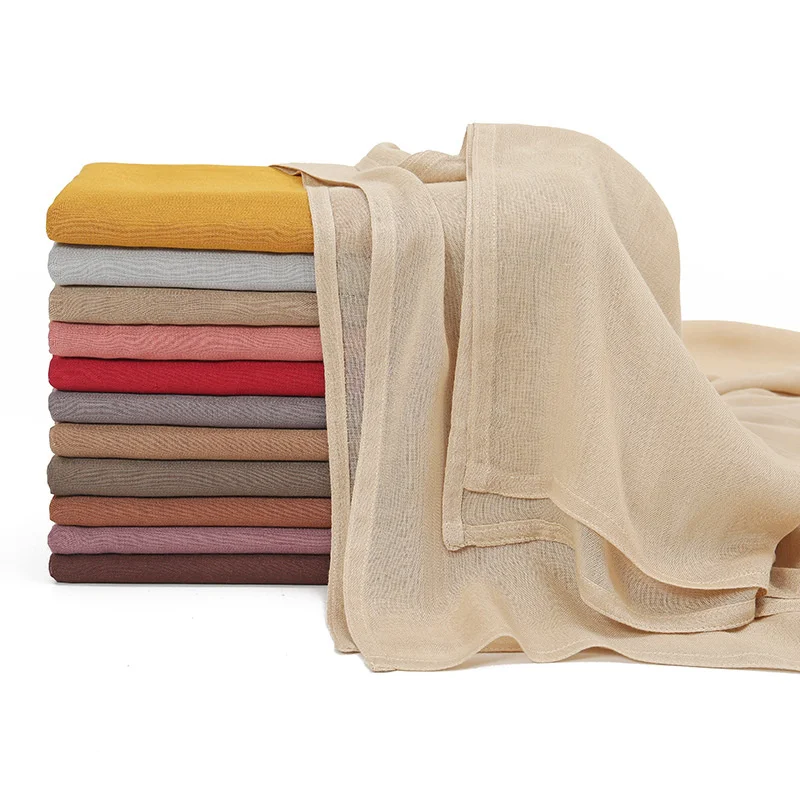 

Women Big Size Plain Solid Cotton Rayon Hijab Scarf Lady High Quality Wraps and Shawls Musulman Headband Islamic Turban Ramadan