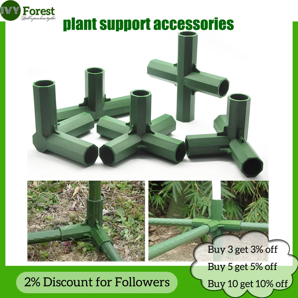 Plastic Gardening Frame Edging Corner Connectors Plant Stakes Fencing
