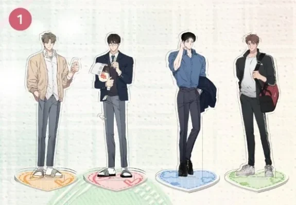 Love Me Lucky in Love 아크릴 스탠드 애니메이션 액션 피규어 장식, 모델 액세서리 선물, 장난감 데스크탑 장식품