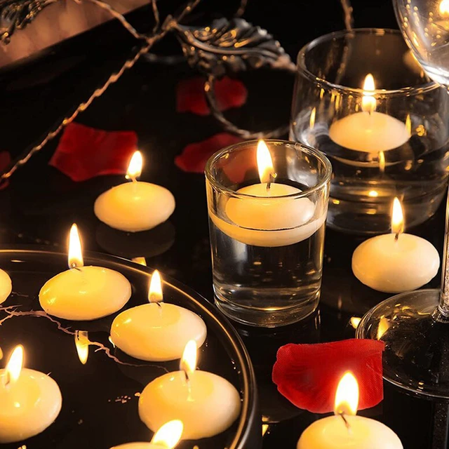 Velas Flotantes románticas, suministros de fiesta de boda, decoración del  hogar, velas DIY, 10 piezas por