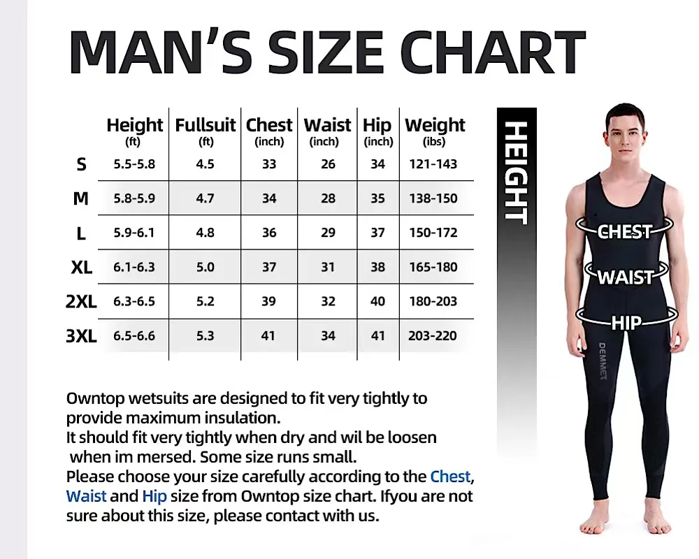 Description Picture 5 of itemHOT Men's 3MM Set Two-piece Neoprene Wetsuit Keeps Warm And Cold Suitable For Swimming Diving Snorkeling Surfing Kayaking