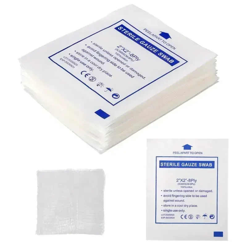 Gauze Pads Wound Dressing Care Swabs Cotton Supplies Bulk Products Rolls Wounds Sterile 5X5 Disposable Wrap Stretch Free Latex - AliExpress S5ddb3473c2024a53abf40c7bfc00217br