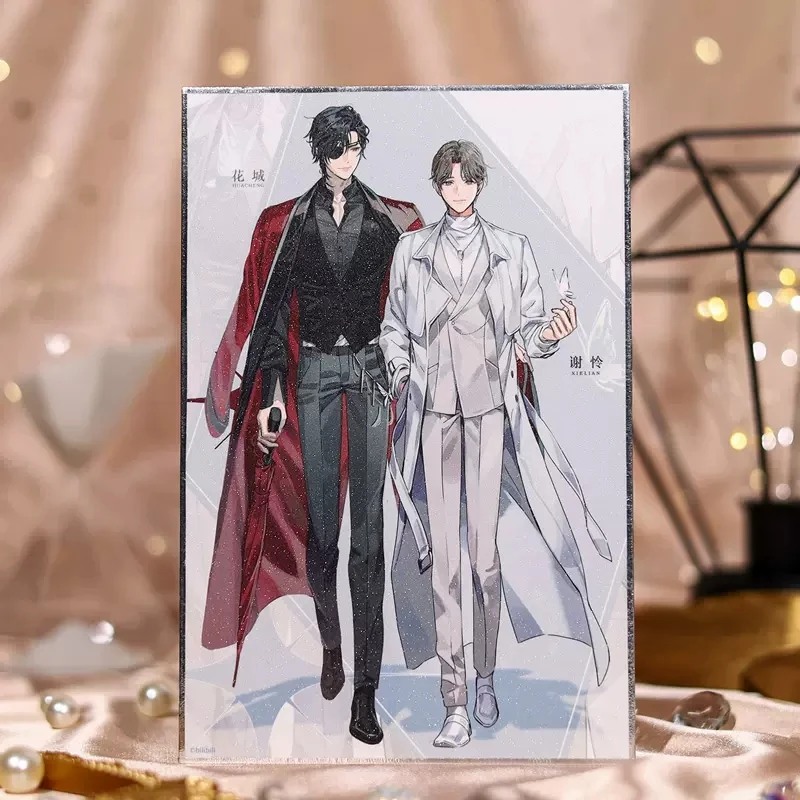 Céu Bênção Oficial Tian Guan ci fu Acrílico Stands Xie Lian Hua Cheng Ornamentos de Areia Movediça Cartão de Cor Novo - Imagem 3