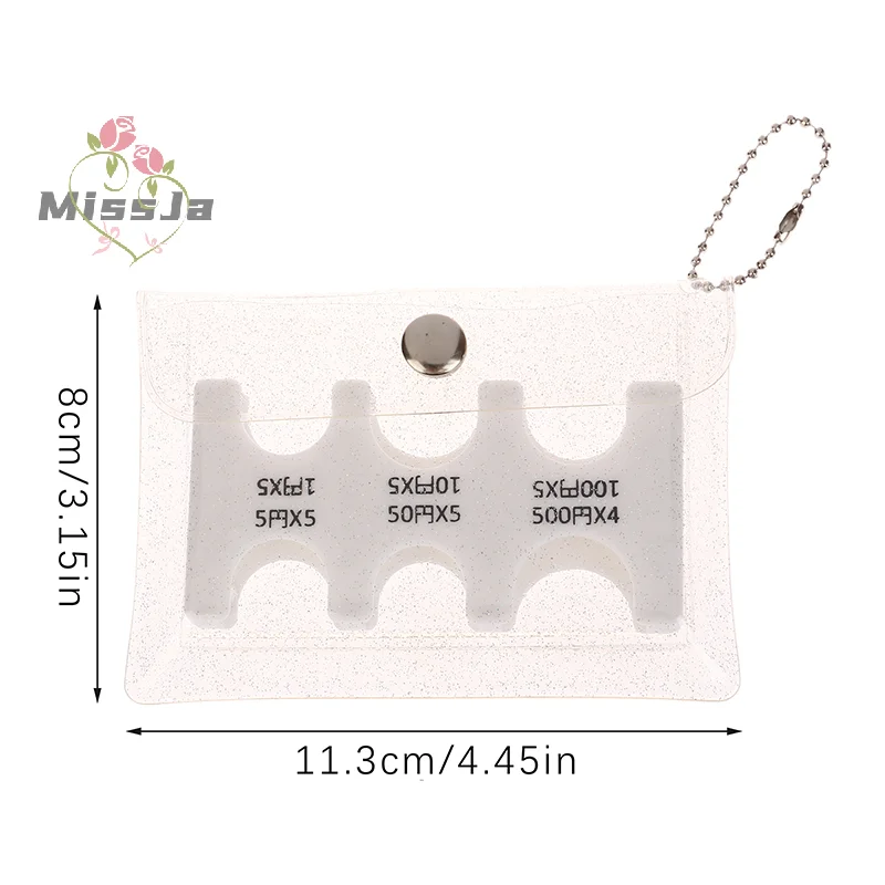Coin Purse Coin Wallet Change Bag PVC Coin Collection Purse Wallet Car Coin Changer Holder Dispenser Collection Storage Box Transparent Or Shiny Pink
