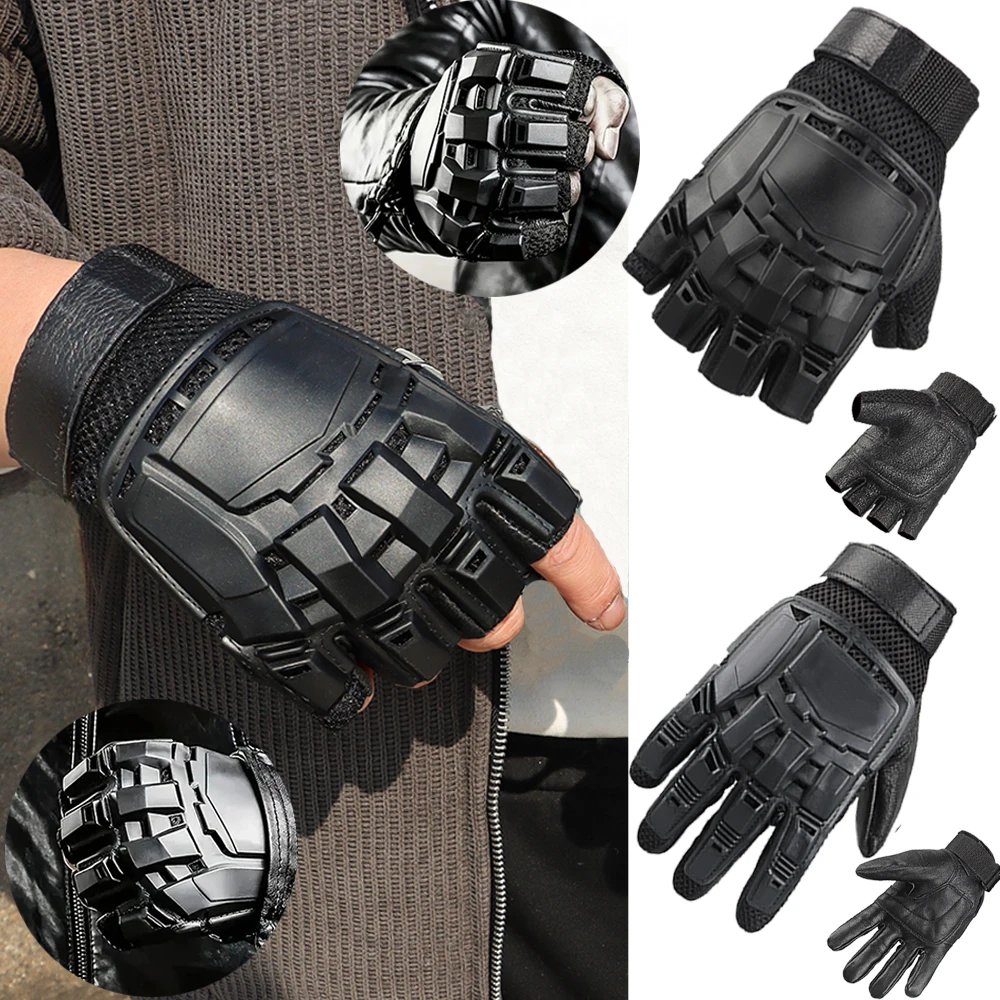 Outdoor Breathable Sport Gloves Tactical Hard-Shell Gloves (Full/Half-Finger) for CS Training Ops Motorcycling Cycling Hiking
