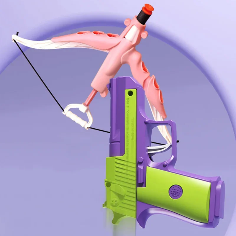 Children Toys 3D Printing Model Gravity Carrot Soft Slingshot Gun Knife Leisure Sports Decompression Toy Gift for Kids 4pcsset
