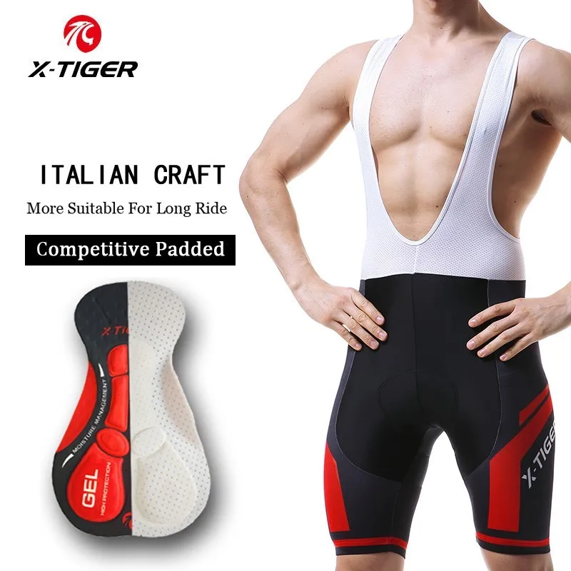 

X-Tiger Cycling Bib Shorts Shockproof MTB Bicycle Shorts With 5D Gel Padded Ropa Ciclismo Tights For Man Women Road Bike Shorts