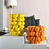 Ceramic Vase,Lemon Tomato Modern Simple Style Indoor Wedding Table Decoration,Creative Home Decorative Flower Arrangement 4