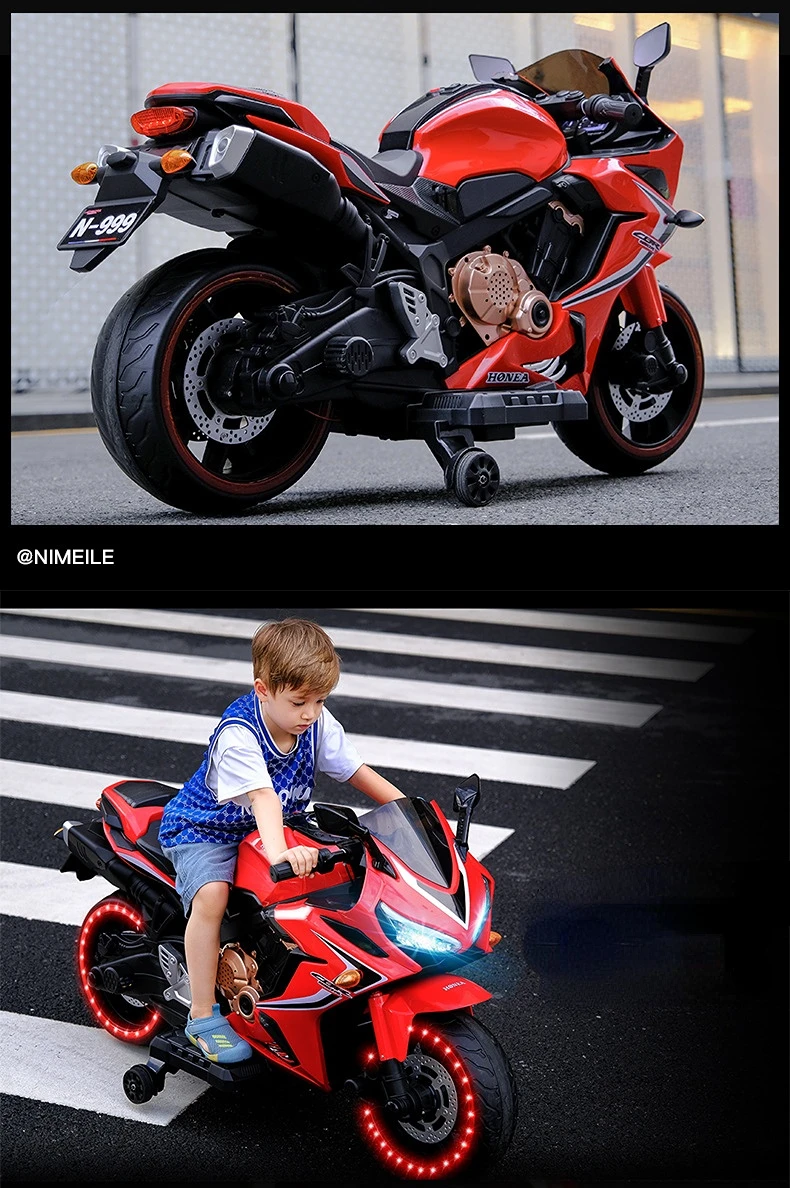 Moto Elétrica Infantil BMW S1000RR 12V Com Rodinha P Crianças De 3