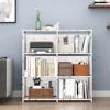Bookshelf Simple Book Storage Rack Bookcase Debris Shelf Multi-layer Closet Organizer Living Room Easy Assembly Bookcase Storage 4
