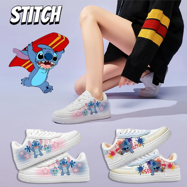 Disney Women's Stitch Low Top Lace Up Sneaker