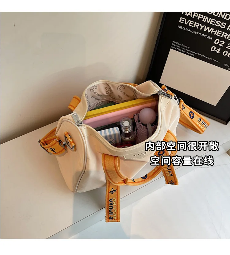 2026 Neueste trendige, vielseitige Hand-Reisetasche mit Buchstaben-Gurtband, Umhängetasche, lässiges Gepäck, Handbabgs – Detail 8
