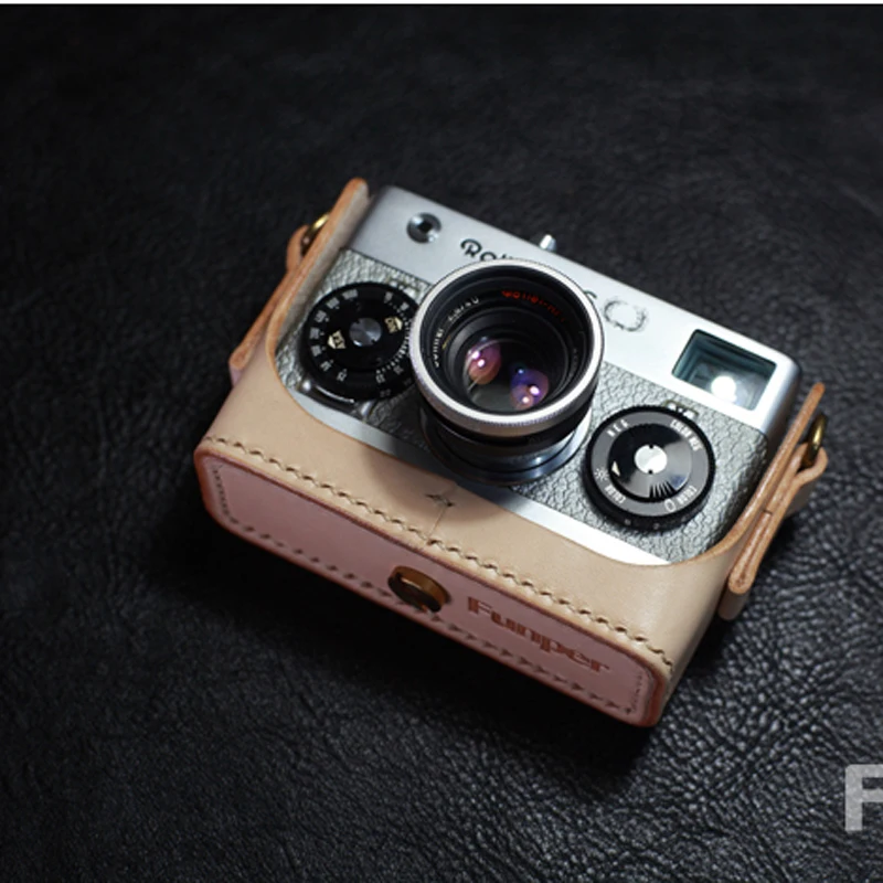 

For Rollei 35 35S 35T 35SE camera Protective sleeve shell with straps handwork Camera Genuine leather cowhide Bag Body BOX Case