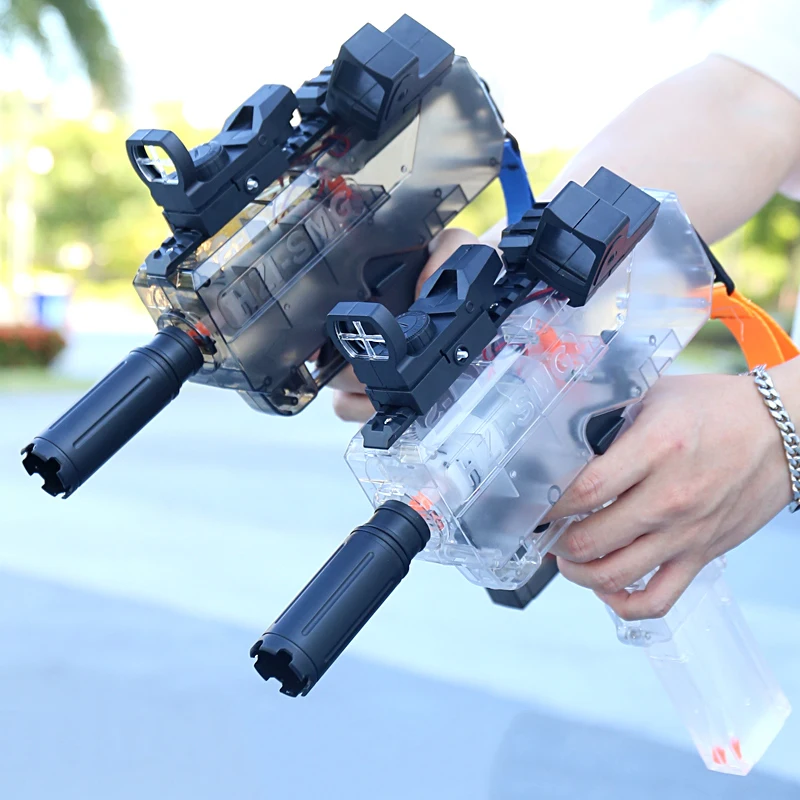 Uzi Electric Water Gun Fully Automatic High Pressure Strong Boys' Toys Water Spray, Squeezing, and Fighting