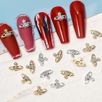 10pcs Punk Planet Nail Art Charm 3D Gold/Silver Glitter Planet Nail Decoration DIY Luxury Planetry Design Nail Accessories 1