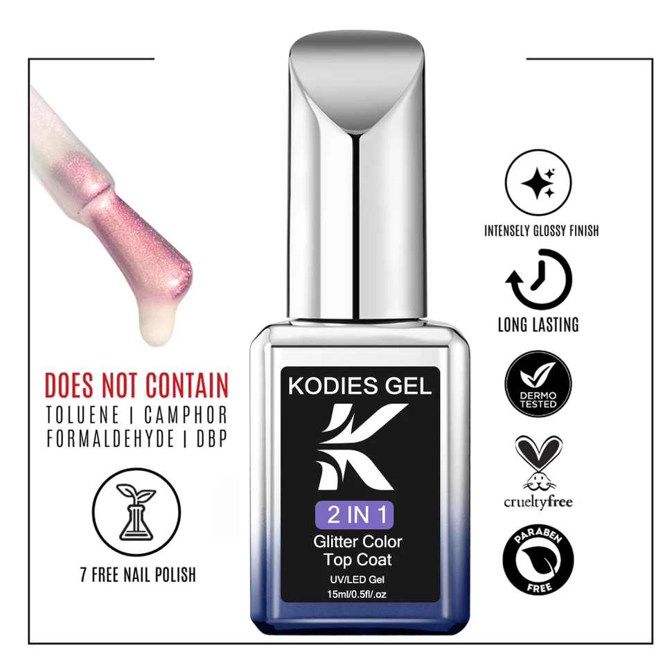 Kodi Professional Rubber Base Gel - Base Coat Gel Polish UV LED - Vernis Semi Permanent, Vernis à Ongles Très Résistante, Facile à Appliquer Et à Enlever 14 Ml