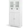 Floor Storage Cabinet, Freestanding Bathroom Cabinet, Tall Storage Organizer Cupboard for Kitchen Living Room 1