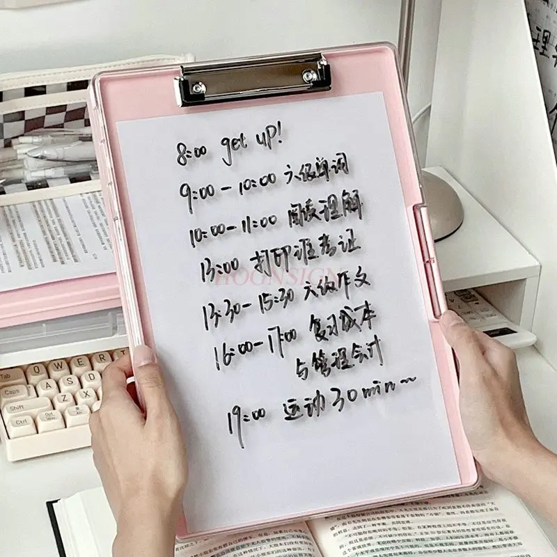 1pcs 다층 다기능 폴더, 쓰기 패드, 종이 보관함, 보드 클립, 쓰기 보드 보관 폴더