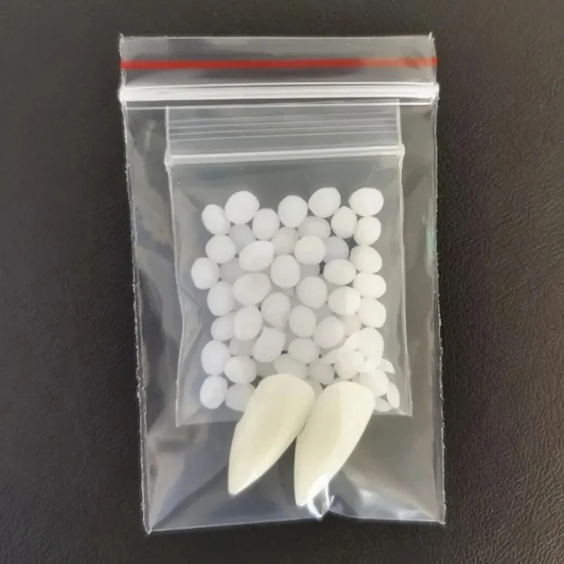 Eco-Friendly Vampire Fangs with Glue for Halloween and Cosplay