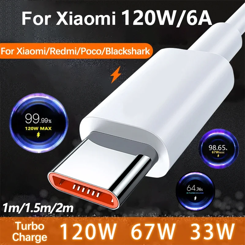 สายชาร์จเร็ว USB Type-C รองรับ 120W สำหรับมือถือหลายรุ่น