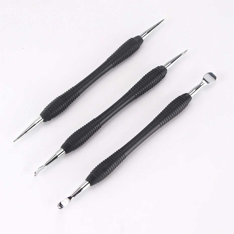 Modellierwerkzeuge, Lederschnitzerei mit 6 Stylus, Stempel, Löffel, Spitze, Linienform, glattes Ende, Schnitzmuster, handgefertigtes Lederhandwerk – Detail 1