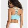 Lemon CLASSIC Cross Strap Workout Sports Bras Top for Women Padded Mid Support Naked Feel Fitness Yoga Bra Athletic Brassiere 4