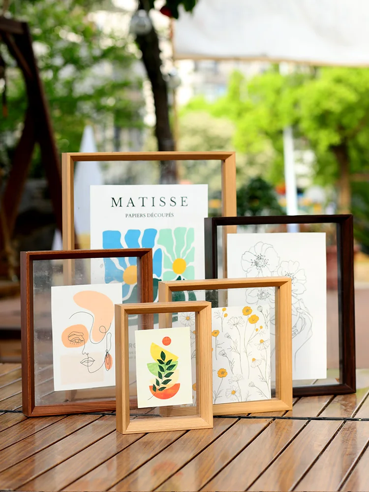 Double-Sided Acrylic Picture Frame Display Stand A4 Poster Frame Specimen Frame 6 Inch 7 Instant Photo Display Holder