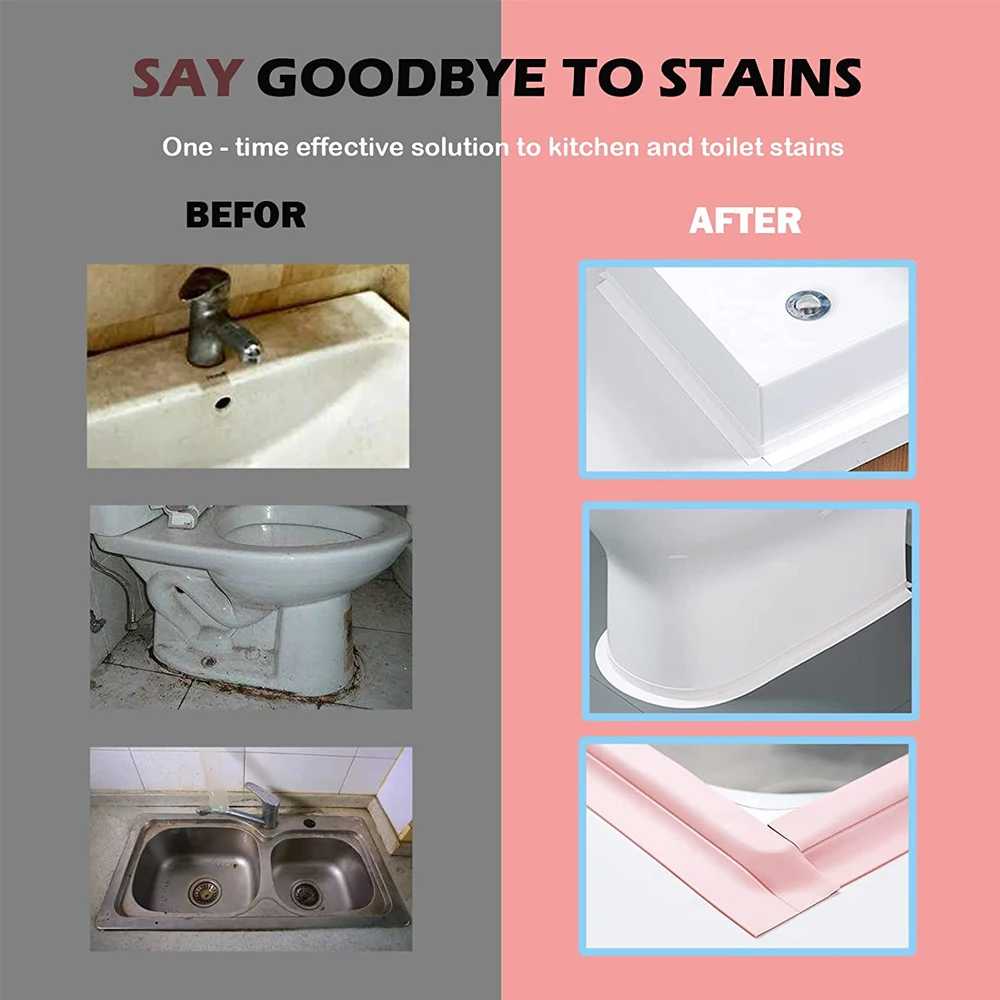 3.2M Sealing Strip Tape Self Adhesive Waterproof Toilet Kitchen Sink