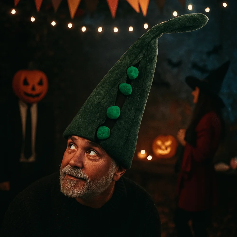 Polyester Peasecod Shape Hat Photo Props Hair Decoration Halloween Cosplay Costume Prop Performance Headwear