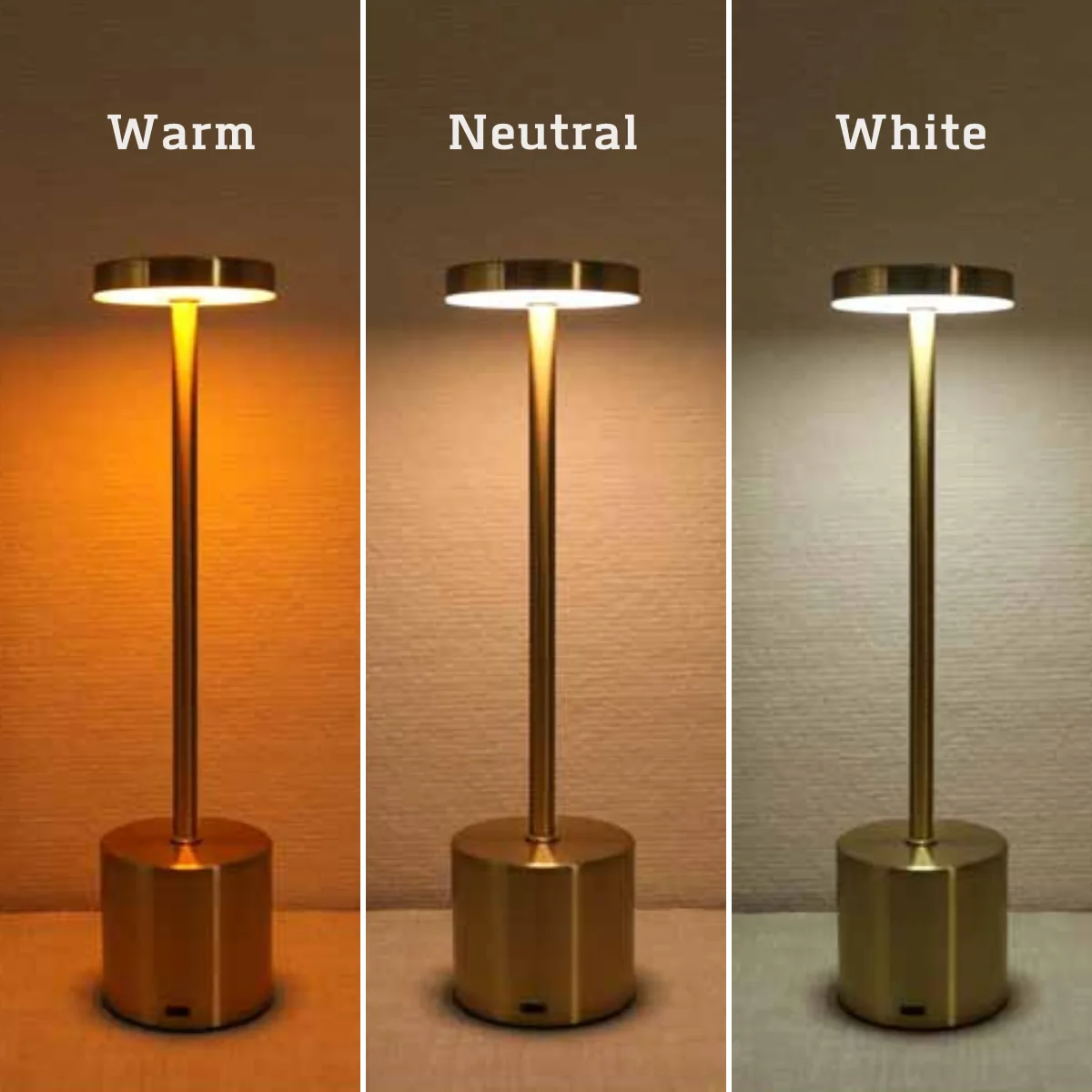 USB Design Akumulatorowa lampka nocna LED do sypialni na stolik nocny do domu Dekoracja stołu w restauracji Bezprzewodowa 6