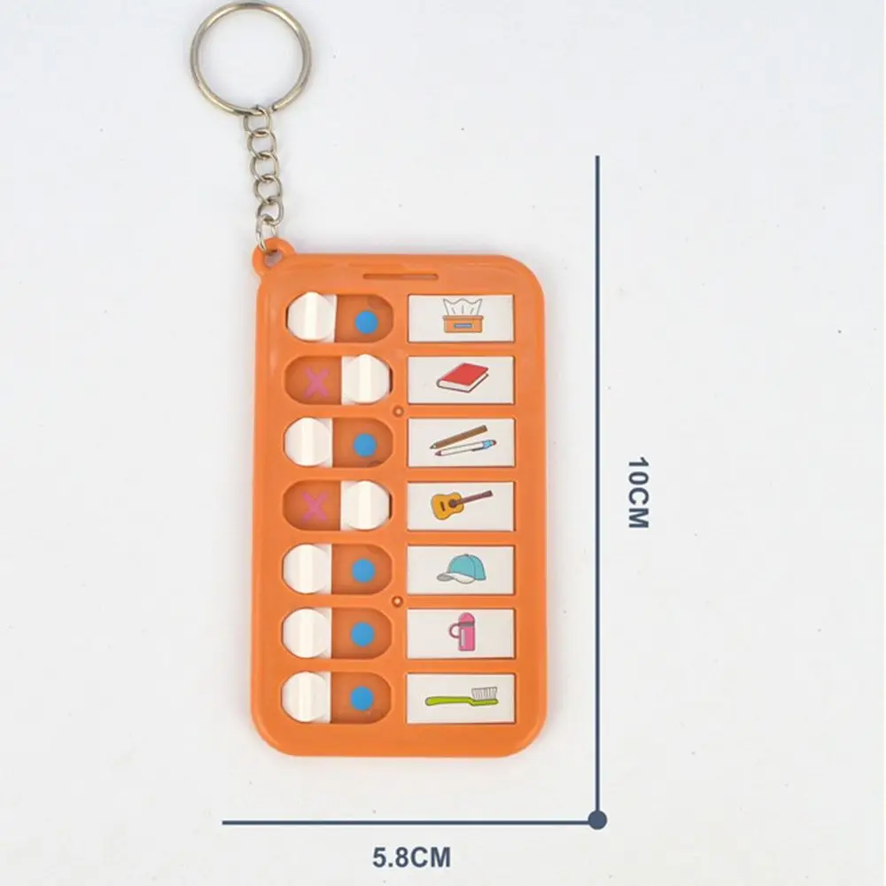 Self Discipline Punch Card Self-disciplined Good Habit Punch Card Schedule Memo Detachable Memorandum Boards Chores Checklist Keychain