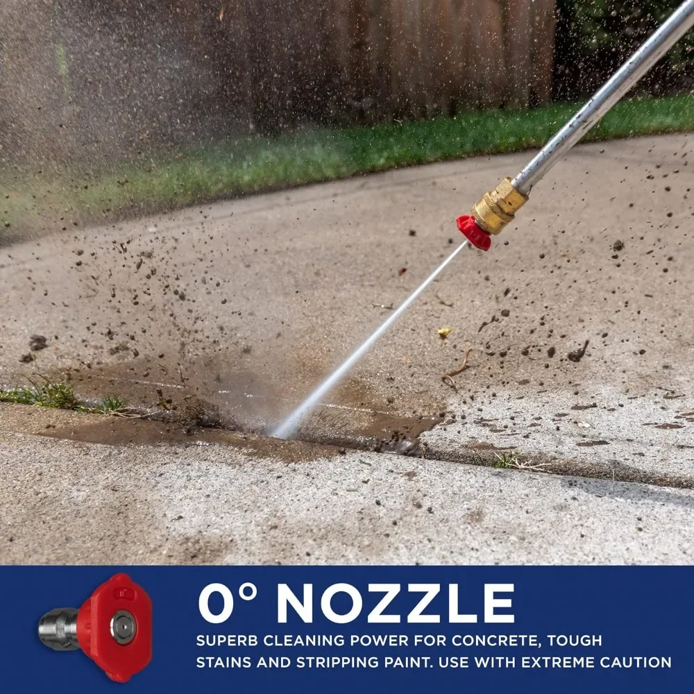 For WPX3400 Gas Pressure Washer, 3400 PSI and 2.6 Max GPM, Onboard Soap Tank, Spray Gun and Wand, 5 Nozzle Set, 6