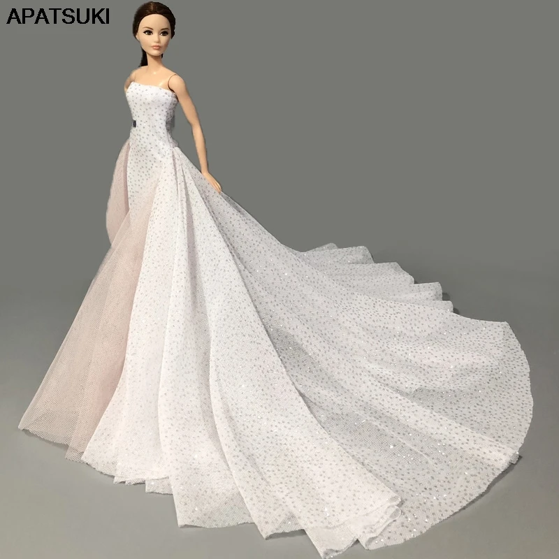 Barbie Doll Clothes Wedding Dress Party Gown 1/6 Doll Accessories