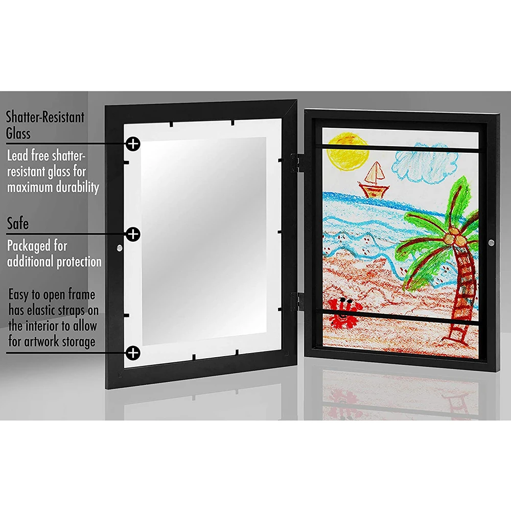 2 Packs Kids Art Frames 10x12.5 - Kids Artwork Frames Changeable Front  Opening Display 8.5x11