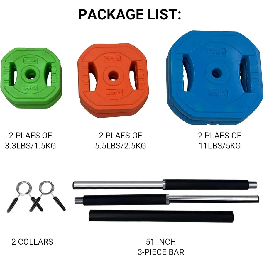 Adjustable Barbell Weight Set, Pesas Para Ejercicios En Casa, Dumbbell Set for Exercise, Lifting, And To Build Muscle
