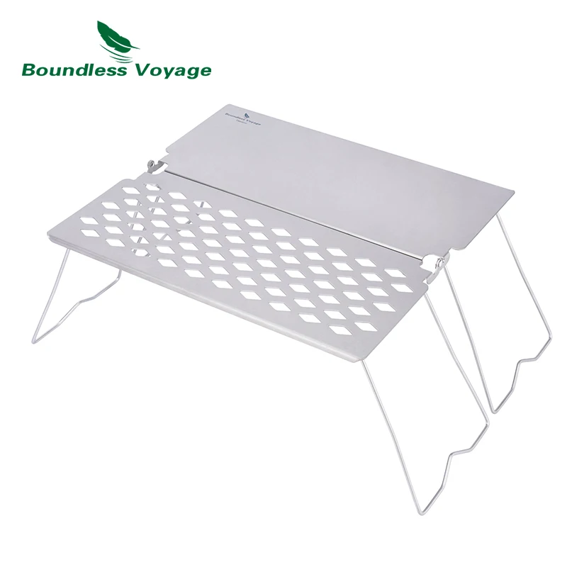 Boundless Voyage Titanium Folding Camping Table with Legs Outdoor Tableware for Camping Picnic Hiking Outdoor Equipment