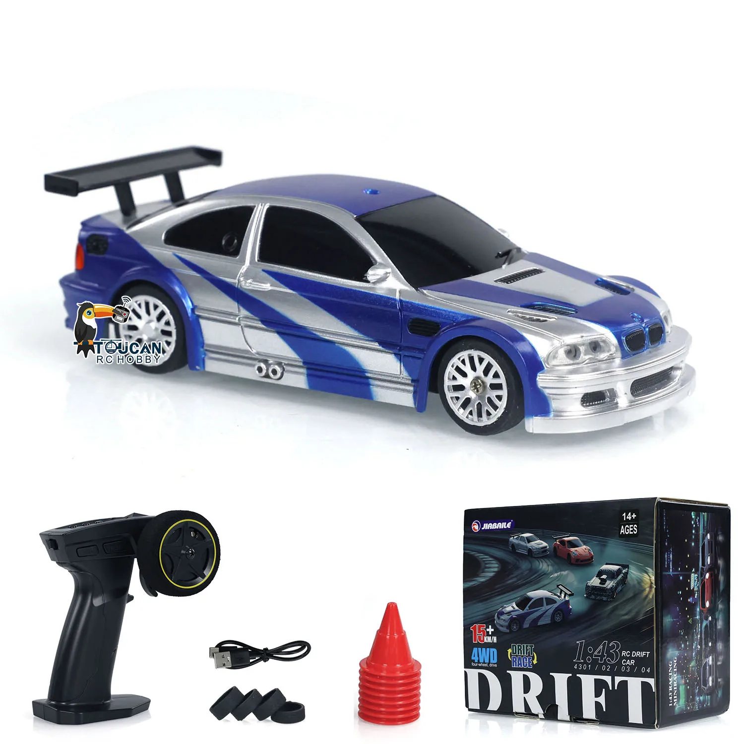 Outdoor Toys 1/43 2.4g Radio Control Drift Car 4WD RC Mini Race Car High-Speed Motor Vehicle Model for Boys Gifts TH23884 3