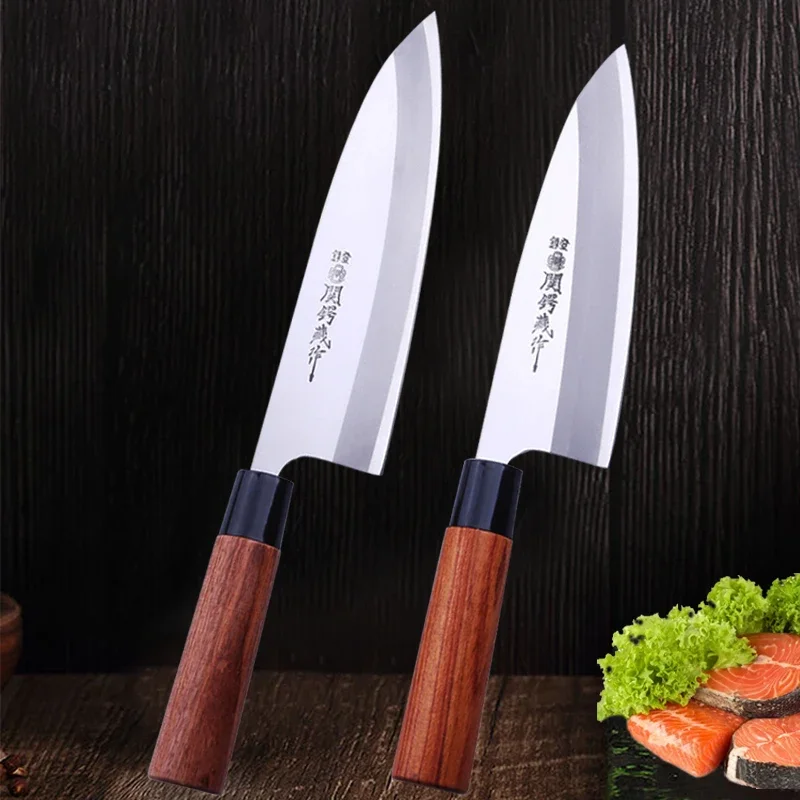 

Japanese Sashimi Sushi Knife Professional Deba Chef's Knife Sharp Fish Meat Filleting Slicing Kitchen Tools