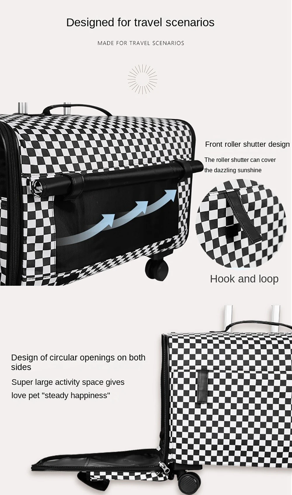 Title 13, Large Pet Dog Trolley Load 15KG 4 Universal Whe...