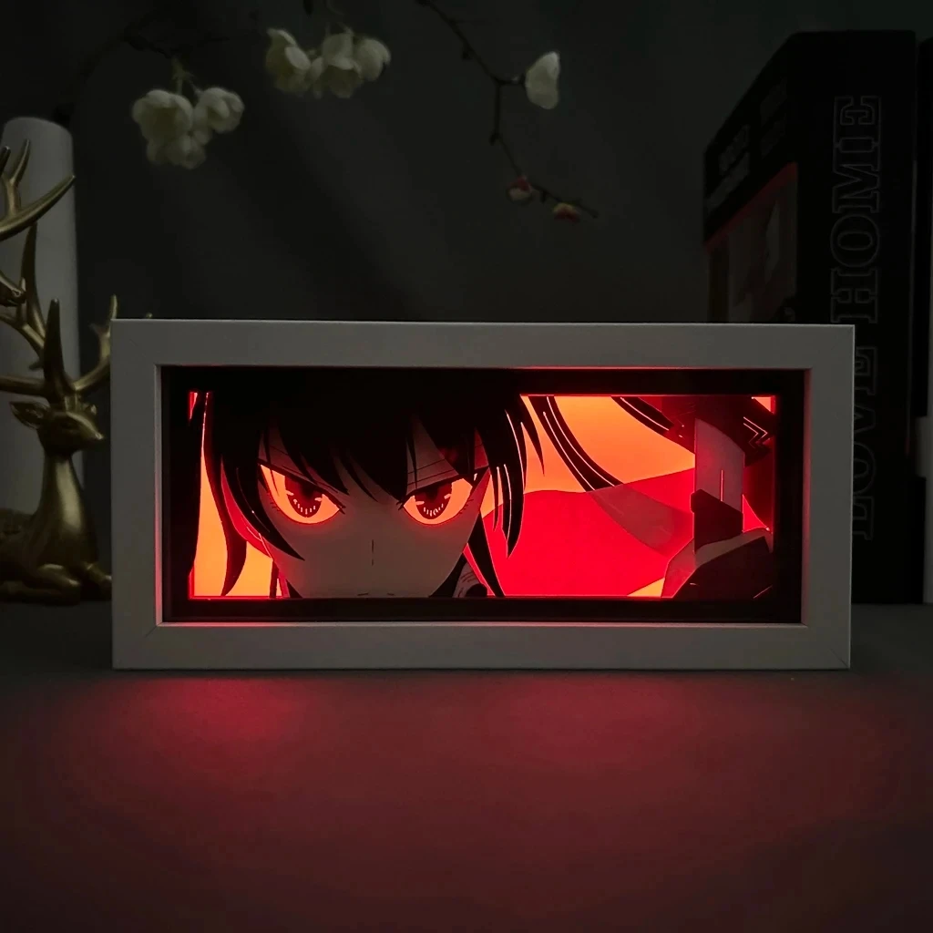 

Akame Paper Carving Anime Light Box Ga Kill Gadgets for Bedroom Decoration Manga Shadow Box Desk Table Akame Lamp Lightbox