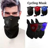 Masque de cyclisme d'hiver chaud, coupe-vent, anti-poussière, demi-visage pour moto, maille respirante, polaire, masque thermique de Ski 2