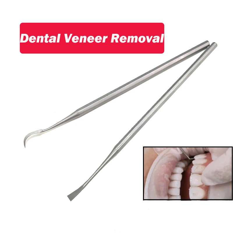 

1 pcs Dental Veneer Removal Tool Stainless Steel Porcelain Teeth Moulds Veneer Removal Dental Tools Sharp/flat Tips Dentistry