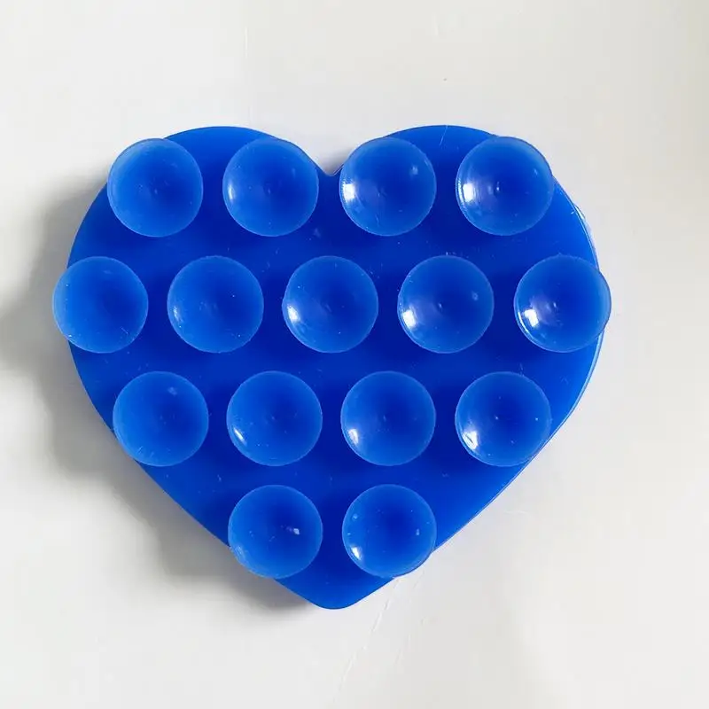 Heart Suction Cup Phone Stand - Sticky Silicone Grip Holder