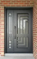 Factory Supply Cast Wrought Iron Exterior Door Iron Window And Door Grills Entry Iron Door 2