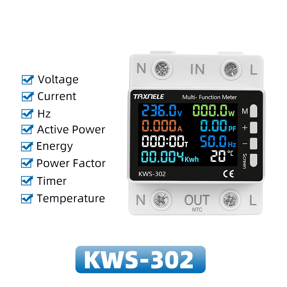 Smart WiFi Energy Meter with Voltage Protection and Temperature Monitoring