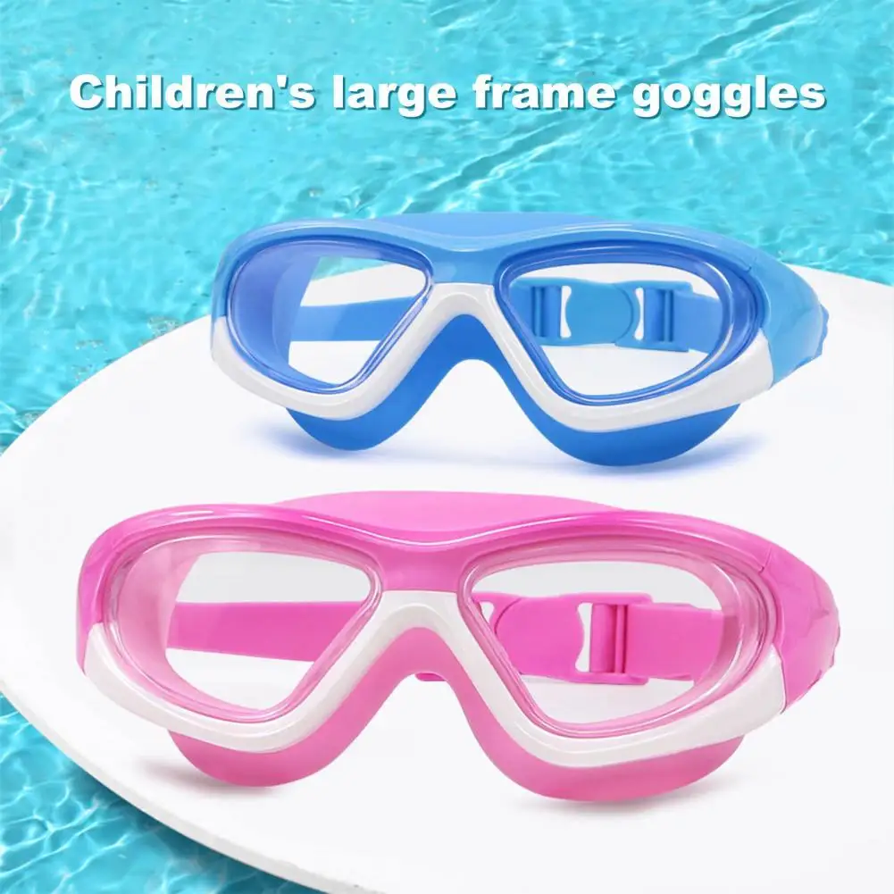 Kids Swim Goggles Adjustable Soft Silicone Clear View Pool Goggles for Sandbeach auto car anti glare anti dazzling visor day night uv block sunshade goggles clip on driving vehicle shield for clear view visor