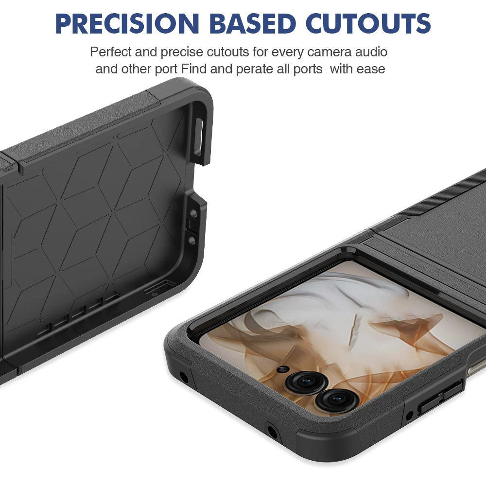 Rugged Shockproof Phone Case with Soft TPU Frame and Hard Plastic Protective Cover