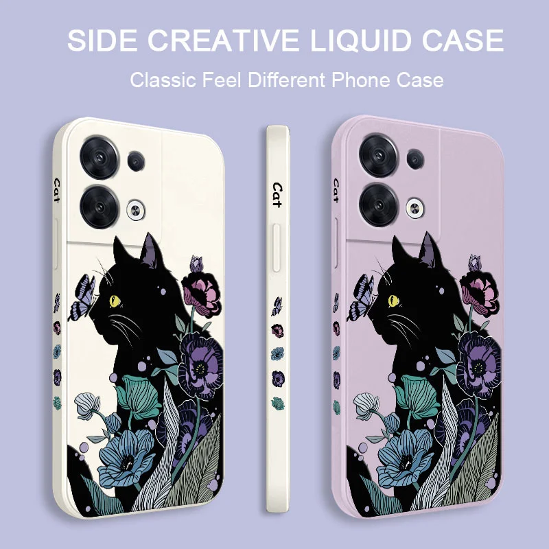 Silicone Soft Cover with Cat Playing Design - Universal Phone Case