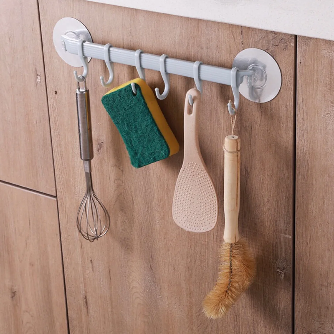

Double Suction Adjustable Hook Rack Cup Towel Rack Hanging Shelves Hook Holder Lock Type Sucker Kitchen Bathroom Accessories
